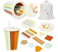 Montessori Sorting Games,Montessori Games 1 2 3 4 Years,Learn Colors and Shapes,Fine Motor Skills Educational Games for Girl and Boy (Macaron)