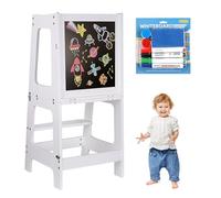 Montessori Tour d'apprentissage pour Enfants, Multifonction Tour d Observation avec Tableau Noir, Tour éducative à partir de 1an