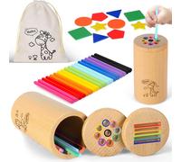 Montessori Toy 1 Year Old Colour Sorting Game for Baby,Fine Motor Skills Montessori Games,Wooden Games,Christmas Birthday Gifts Toys for 1,2,3 Years Old Boys and Girls