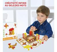 Montessori Toy 2 3 4 5 Year Old Wooden Cube Construction Games Fine Motor Skills Educational Toys Gift 2-5 Years Girl Boy