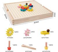 Montessori Toy 3 4 5 Year Old Busy Board Montessori Gears Games 5 Year Old Boy Educational Games Wooden Toy Motor Skills Gift 3-5 Years Girl Boy