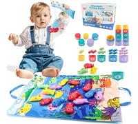 Montessori Toy for 1 Year Baby,Fishing Toy Includes Colour Recognition and Number Calculations,Girl Boy Toy Baby Toy 1 Year Child 1 2 3 Years Old