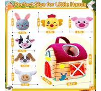 Montessori Toy for 6-12 Months Baby Farm Games with Crinkle Paper Rattle Mirror Sensory Motor Skills Toy 1+ Year Old,Educational Games,Baby Gifts