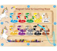 Montessori Toy from 2 to 6 Years,2 3 4 5 6 Years Old Motor Skills Toy Magnetic Game Maze Colors Learning Birthday Gift for Boys Girls