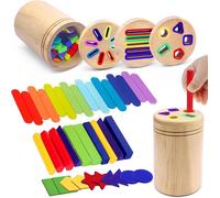 Montessori Toys 1 2 3 Year Old 3 in 1 Toy 1 2 3 Year Old Motor Skills Toy Sorting Toys Learning Colors and Shapes Gifts for Children