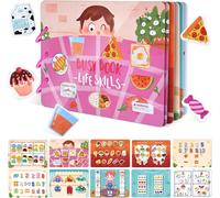 Montessori Toys Busy Book for Toddlers 2 3 4 5 6 Years Old Preschool Educational Toys Gifts for Children Autism Sensory Toys Travel Toys (Life Skills Theme)