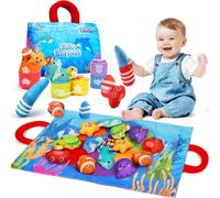 Montessori Toys for 1 2 3 4 Year Old Kids Fishing Game 5 in 1 Fabric Fishing Game for 1 2 3 4 Year Old Baby Toys Baby Gifts 1st Birthday Gifts for Girls Including