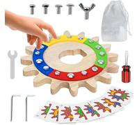 Montessori Toys for 3 4 5 Year Old,Wooden Toys for Kids,Fine Motor Skills Toys with Screwdriver Tools,Sensory Toys for Toddlers,Preschool Learning for Travel
