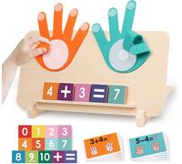 Montessori Toys Mathematics Wooden Counting Toy for Children 3 Years Old Toy Educational Learning Number Preschool Learning to Count for Boy Girl Gift for 3 4 5 Year Old Child
