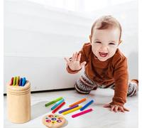 Montessori Wooden Educational Toys for Developing Motor Skills,Double Cover,Fine Motor Skills Educational Game for Learning to Count and Colours Toy Child Gift Girl Boys 1+ Years