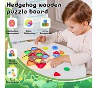 Montessori Wooden Puzzle Toy for Baby 1 Year Old and 2-3 Years Old: Educational Color and Shape Sorting Games for Girls and Boys,Peg Puzzle for Early Development