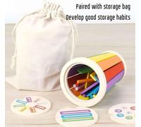 Montessori Wooden Toy-Educational Game for Kids,Colors and Shapes-Motor Skills Toy from 2 3 4 Years Old,Early Development and Sensory Toy