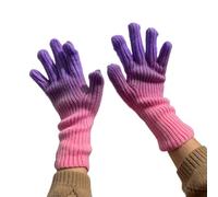 Montesy 1 paire de gants thermiques à 2 doigts pour écran tactile pour femme - En tricot extensible - Chaud - Pour l'hiver - Pour smartphones et textes
