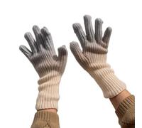 Montesy 1 paire de gants thermiques à 2 doigts pour écran tactile pour femme - En tricot extensible - Chaud - Pour l'hiver - Pour smartphones et textes