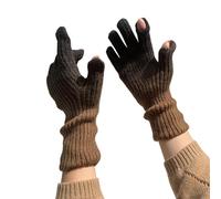 Montesy 1 paire de gants thermiques à 2 doigts pour écran tactile pour femme - En tricot extensible - Chaud - Pour l'hiver - Pour smartphones et textes