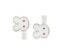 Montesy 1 paire de pinces à cheveux brodées en forme d'animal adorable pour enfants, adolescents et filles, accessoire de cheveux en tissu polyester