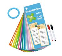 Montesy Cartes de pratique effaçables pour enseignement des mathématiques, addition/soustraction/multiplication/division, outil d'apprentissage précoce pour enfants