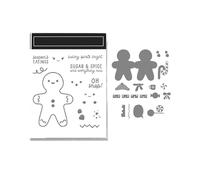 Montesy Easy Christmas Matrice de découpe en métal avec tampon en silicone transparent pour scrapbooking Assemblage facile