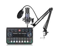 Montesy Ensemble de cartes son avec microphone à condensateur en temps réel de type C professionnel pour diffusion en continu et baladodiffusion, utilisation micro USB C