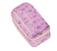 Montesy Grande trousse à crayons de grande capacité avec fermeture éclair - Trousse de maquillage de voyage pour étudiantes et femmes, violet, as the pic show