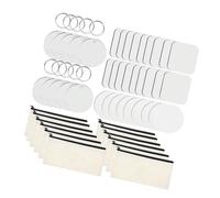 Montesy Lot de 144 trousses de maquillage vierges à fermeture éclair rectangulaires et circulaires pour fabrication de porte-clés, Conforme à l'image., as the pic show