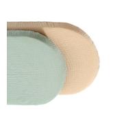 Montesy Lot de 2 draps de berceau respirants amovibles pour matelas à langer pour nouveau-nés, berceau, literie pour bébé