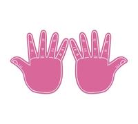 Montesy Lot de 2 grands gants en mousse double face pour équipe d'événement sportif