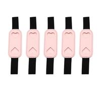 Montesy Lot de 5 trousses à crayons avec bandes élastiques réglables en cuir pour carnet de notes à couverture rigide, rose, 9x3.8cm