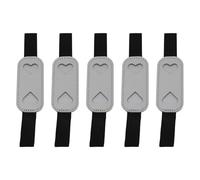 Montesy Lot de 5 trousses à crayons avec bandes élastiques réglables en cuir pour carnet de notes à couverture rigide, gris, 9x3.8cm