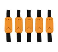 Montesy Lot de 5 trousses à crayons avec bandes élastiques réglables en cuir pour carnet de notes à couverture rigide, jaune, 9x3.8cm