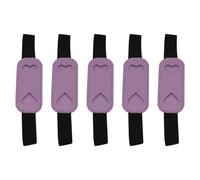 Montesy Lot de 5 trousses à crayons avec bandes élastiques réglables en cuir pour carnet de notes à couverture rigide, Violet, 9x3.8cm