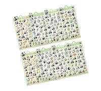 Montesy Lot de 8 autocollants en relief d'animaux de dessin animé pour collectionner, explorer, sac d'école, scrapbooking, décoration en relief