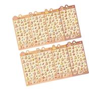 Montesy Lot de 8 autocollants en relief d'animaux de dessin animé pour collectionner, explorer, sac d'école, scrapbooking, décoration en relief