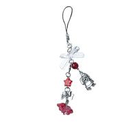 Montesy Pendentif Festif Père Noël Chaîne Téléphone Portable, Bijoux de Noël pour Festival, Conforme à l'Image, Taille: Environ 15,5CM Avec Corde Incluse