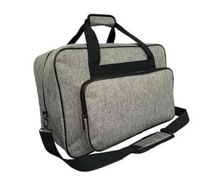 Montesy Sac de rangement pour machine à coudre avec poches et poignées, étui de transport pour machine à coudre pour voyage, gris clair, as the pic show