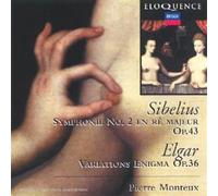 Monteux, Pierre – Sibelius / Elgar : Symphonie n°2 / Enigma Variations Opus 36