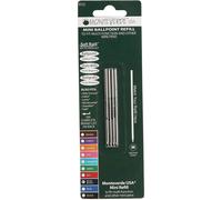 Monteverde D132bb Soft Roll Blister de 4 Recharges pour stylo-bille Mini Bleu/Noir