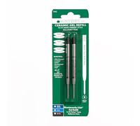 Monteverde Recharge gel céramique sans capuchon Pointe large tendre pour Stylos à bille Parker - Noir (Lot de 2)
