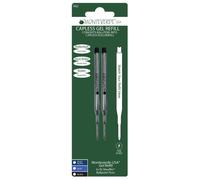 Monteverde Recharge Gel sans capuchon Pointe fine compatible Stylo à bille Sheaffer - Noir (Lot de 2)