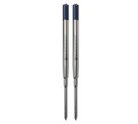 Monteverde Recharges pour Stylo à bille Pointe moyenne, rouleau souple compatibles Stylos à bille Sheaffer - Bleu/Noir (Lot de 2)