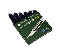 Monteverde Standard Cartouches d'Encre pour Stylo à Plume - Bleu (Lot de 6)