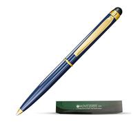 Monteverde USA Poquito Stylus Pen - Classic Blue | Stylo à bille compact en métal avec stylet capacitif | Rechargeable avec mini recharges à bille internationales standard D1
