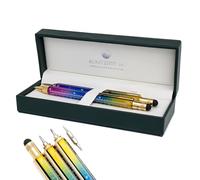 Monteverde USA Tool Pen Set - Stylo Plume Arc-en-ciel (Omniflex) + Bille - Règle, Niveau, Stylet & Tournevis Réversible - Convertisseur & Recharge Parker Bleu Inclus