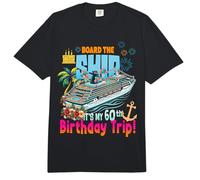 Montez à Bord du Navire C'est Mon 60e Anniversaire, croisière d'anniversaire Comfort Colors Adult Heavyweight T-Shirt