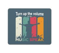 Montez Le Son, Laissez La Musique Parler Tapis De Souris Gaming Petit Tapis De Souris Lavable Mouse Pad pour Ordinateur Travail Maison 25X30Cm