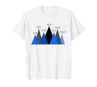 Montez Les Sept Sommets Les Plus Hauts des Montagnes T-Shirt, Homme, Blanc, XXL