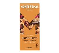 Montezuma Happy Hippy Lot de 6 barres de chocolat noir à l'orange et au géranium 90 g