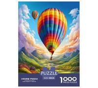 Montgolfière Adultes Puzzles Aérostats 1000 Pièces Jeu De Défi Familial Jeux Éducatifs Décoration Intérieure Cadeaux d'anniversaire pour Noël Tueur Ennuyeux 38x26cm/1000pcs