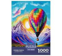 Montgolfière Adultes Puzzles Aérostats 1000 Pièces Jeux Éducatifs Cadeaux d'anniversaire pour Noël Family Games Décoration Intérieure Relaxation Et Sagesse 38x26cm/1000pcs