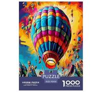 Montgolfière Aérostats 1000 Pièces Adultes Puzzle Jeu De Défi Familial Jeux Éducatifs Décoration Cadeaux d'anniversaire pour Noël Relaxation Et Sagesse 70x50cm/1000pcs